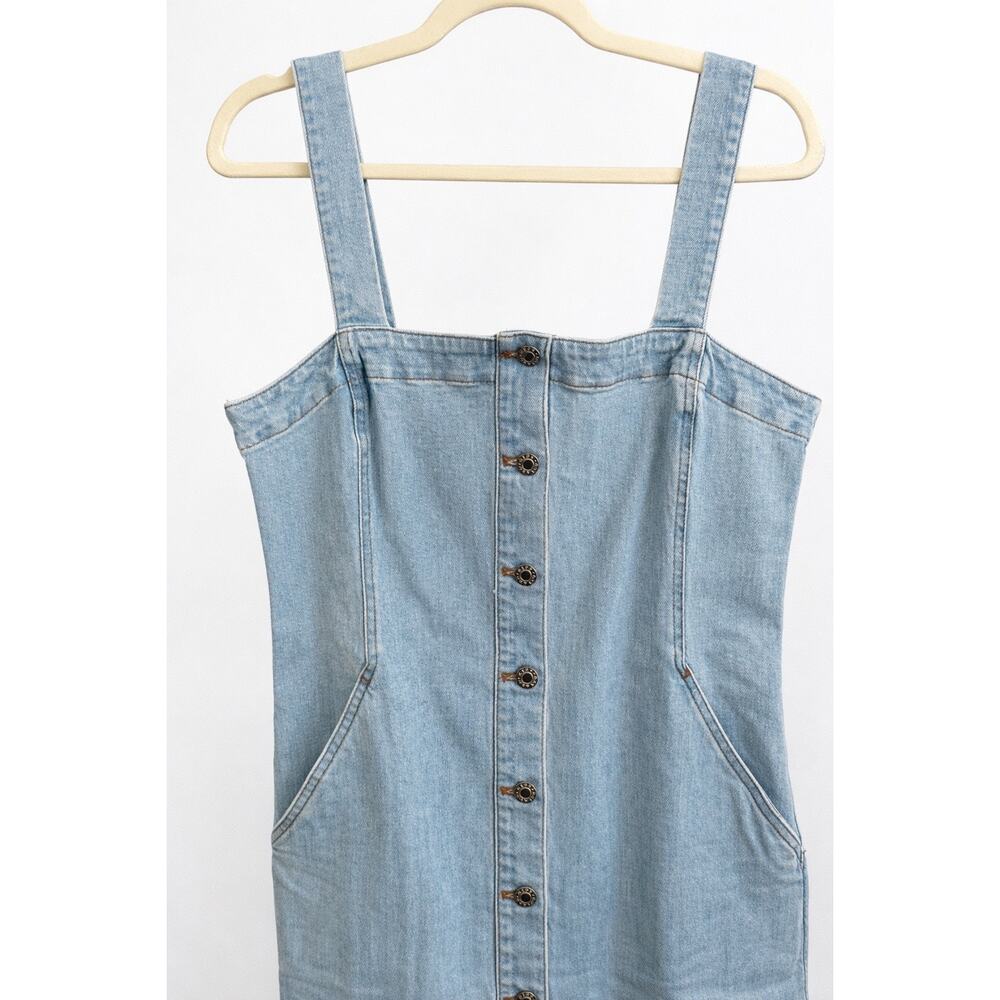 Club Monaco Denim Button Front Midi Dress Indigo Blue Size 10 NWT $249 Retail - Picture 8 of 11
